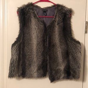 Faux Fur vest size XL